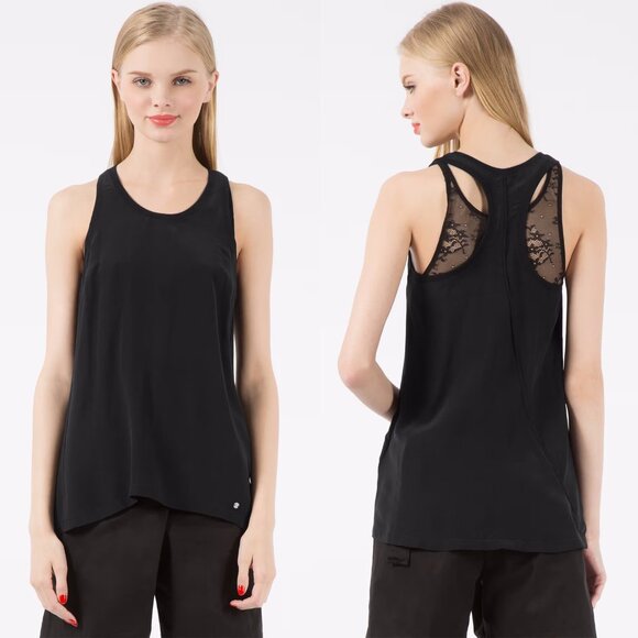 NWT New Damir Doma Silent Silk Black Tureis Basic Tank Top Portugal Size XS - Picture 1 of 10